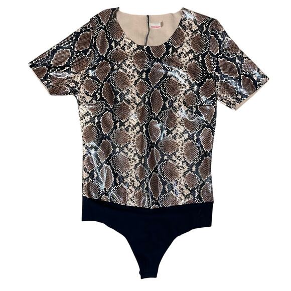 Commando Snakeskin Faux Leather Bodysuit - Picture 3 of 6